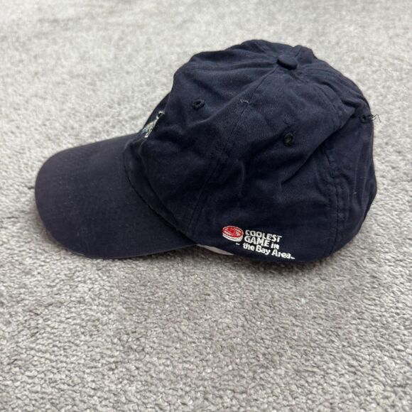 Vintage 90s San Jose Sharks NHL Snapback Hat Cap Unisex Navy Pacific Bell Promo - Picture 5 of 13